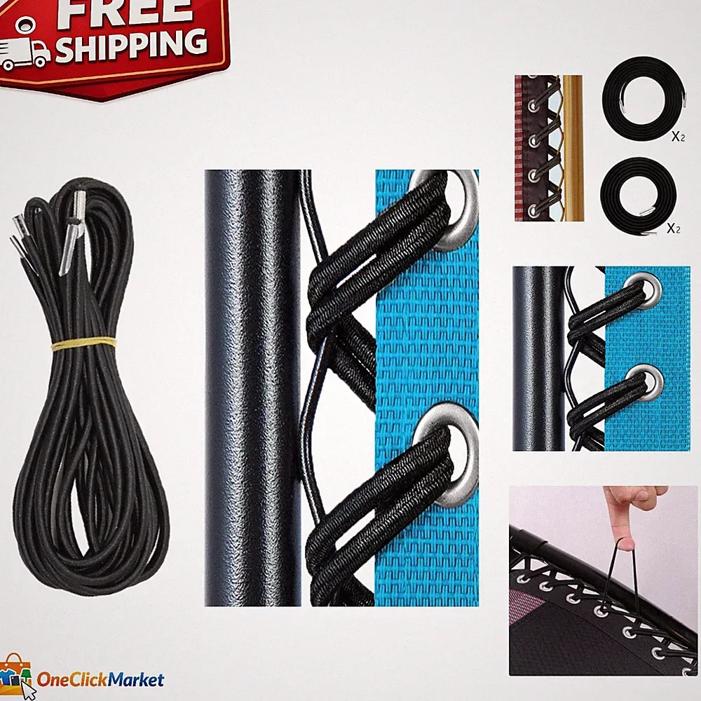 4 Black Replacement Cords for Zero Gravity & Recliner Chairs - Durable & Elastic